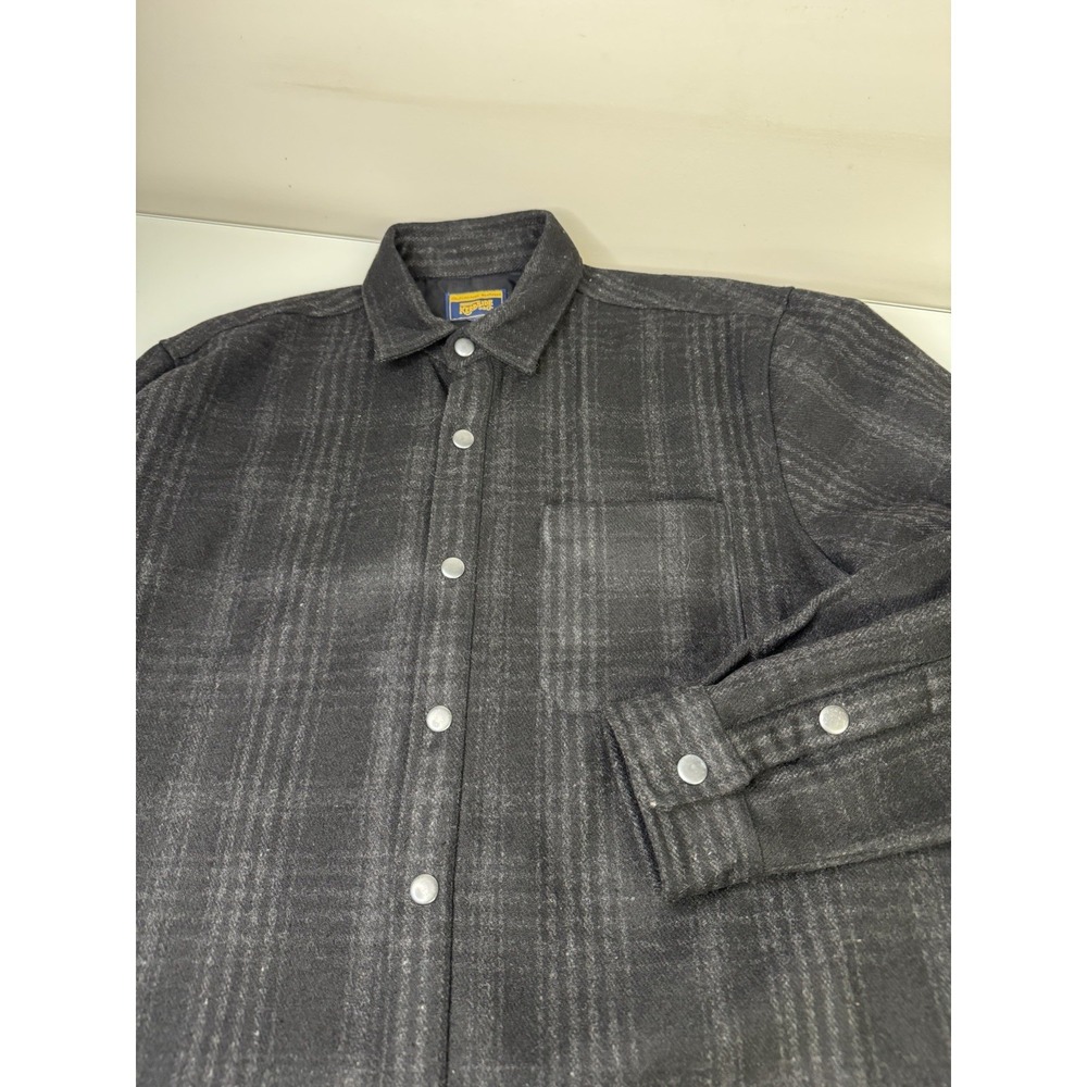 Mens Kerbside & Co. Utilitarian Workwear Snap Up‎ Shirt Jacket Size Medium Black